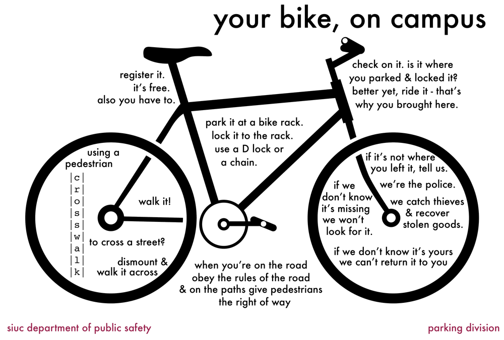some advice for your bike, on campus